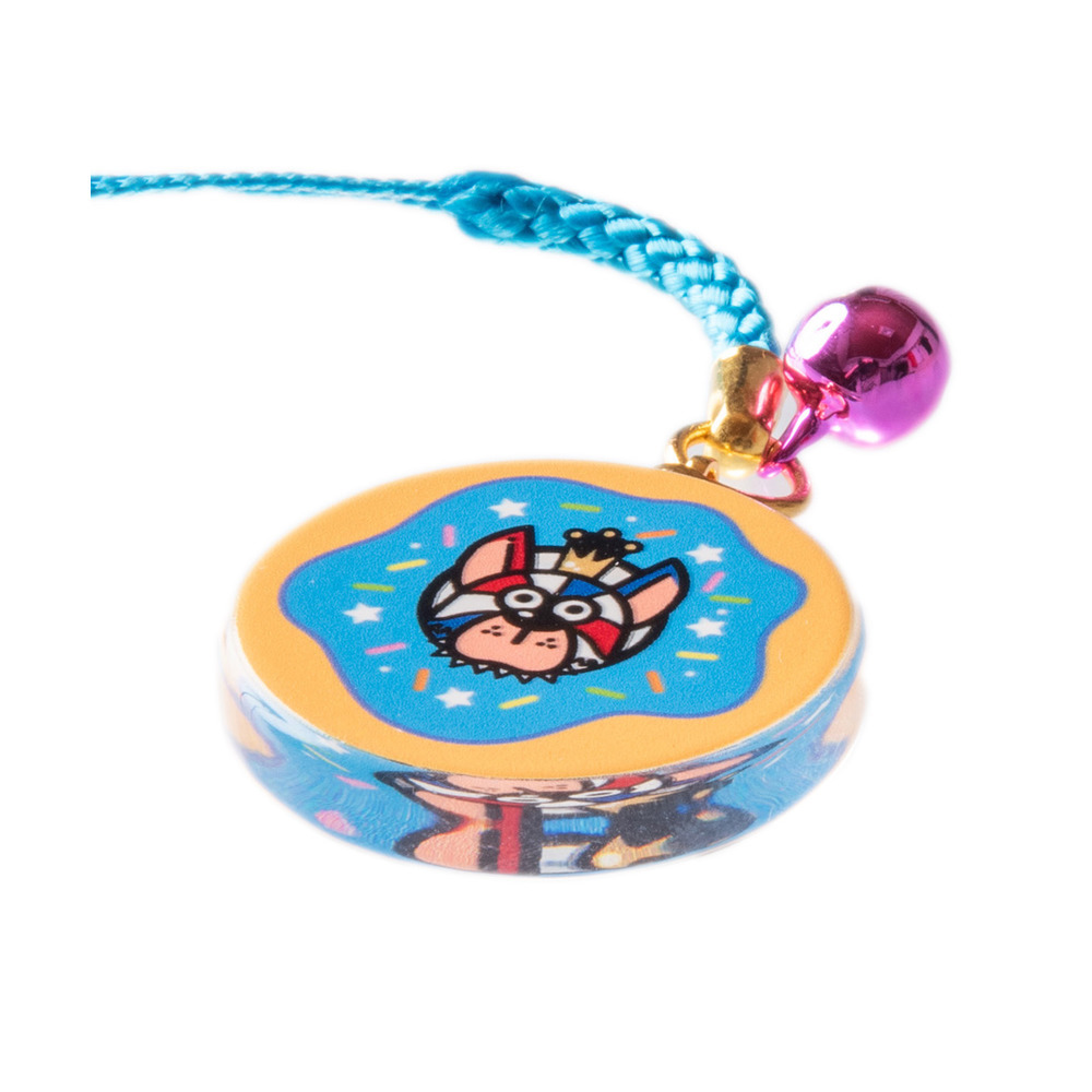 【新商品】ガラス根付キーホルダー [ドーナツGORDY_BLUE] 詳細画像 ブルー 2